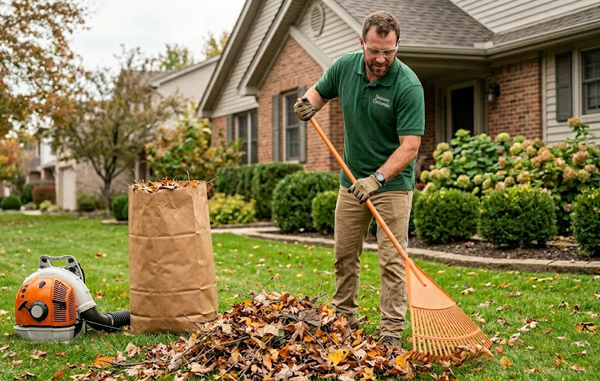Seasonal cleanup and debris removal service